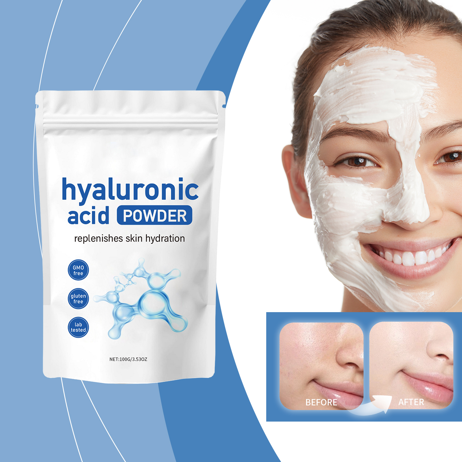 Aha Bha Exfoliant - Hyaluronic Acid Moisturizing Jelly Mask Hydrating