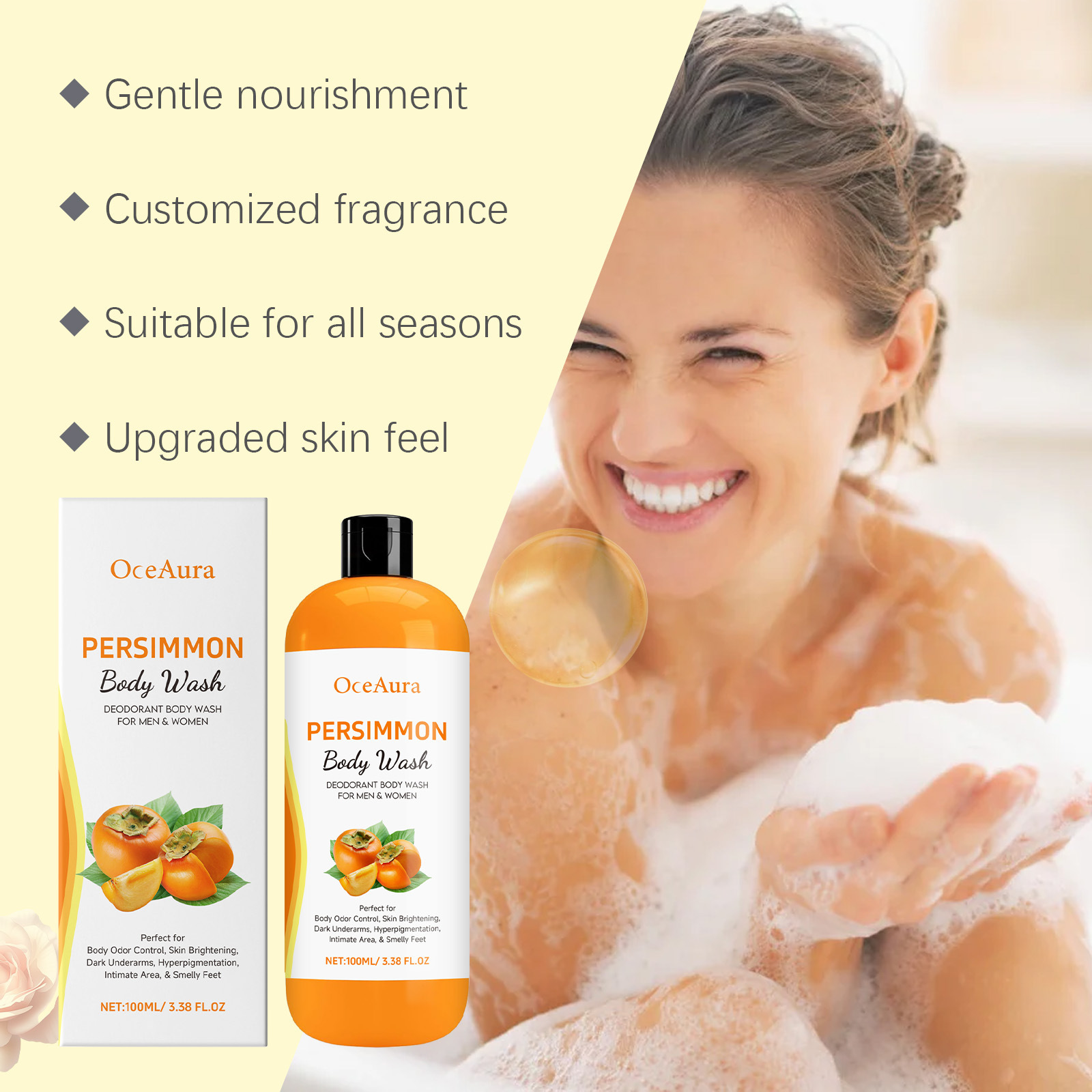Persimmon Body Wash For Body G - Aha Bha Exfoliant avis et prix
