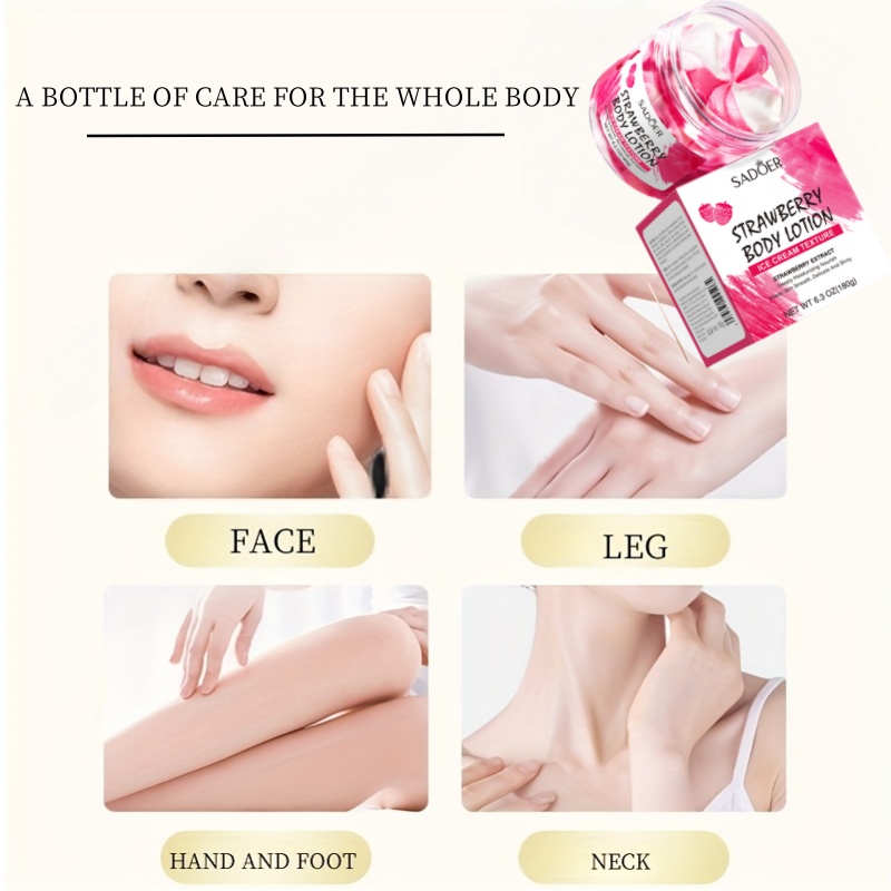 180g Strawberry Body Lotion, C - Skincare Ingredients avis et prix