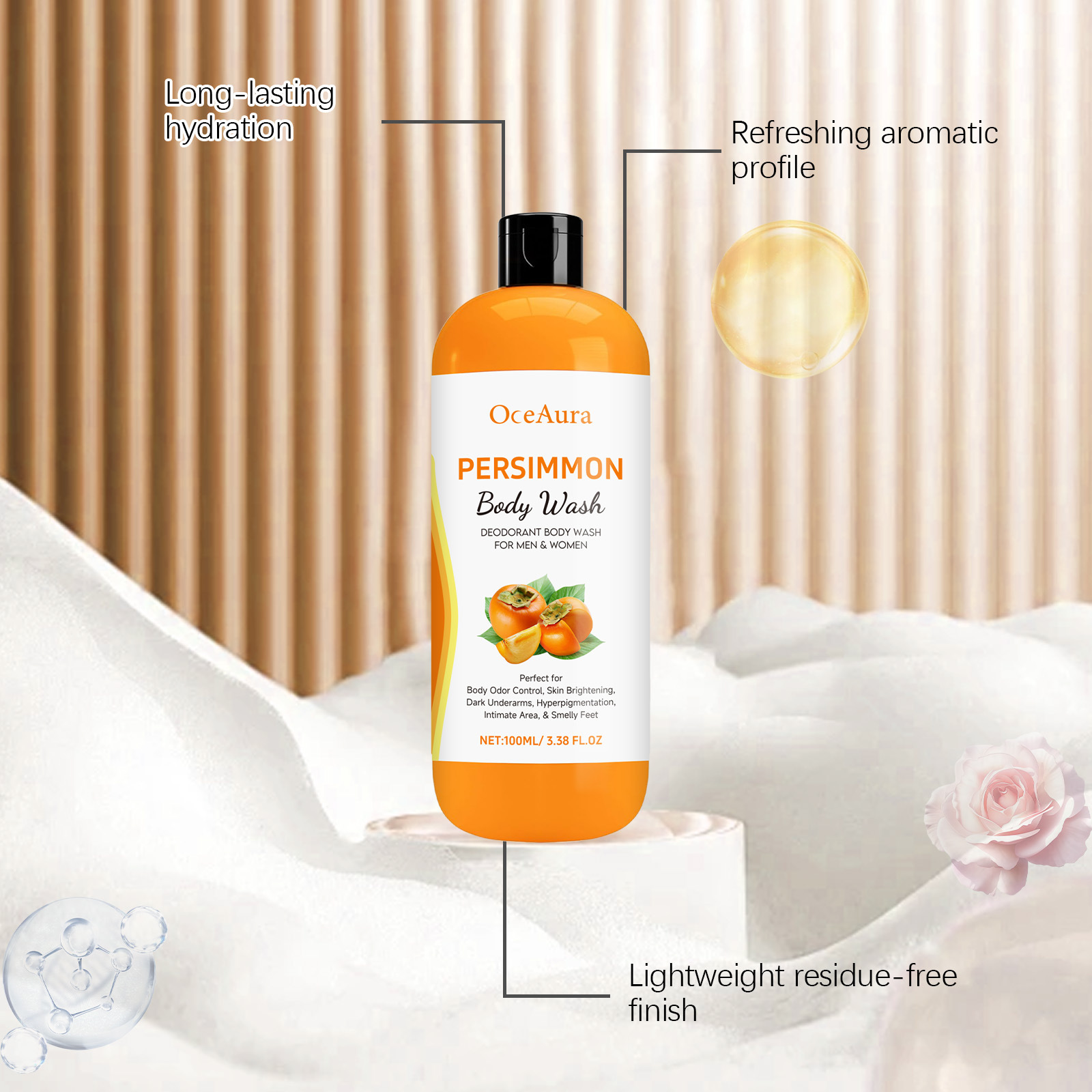 Persimmon Body Wash Remove Dir - Aha Bha Exfoliant avis et prix